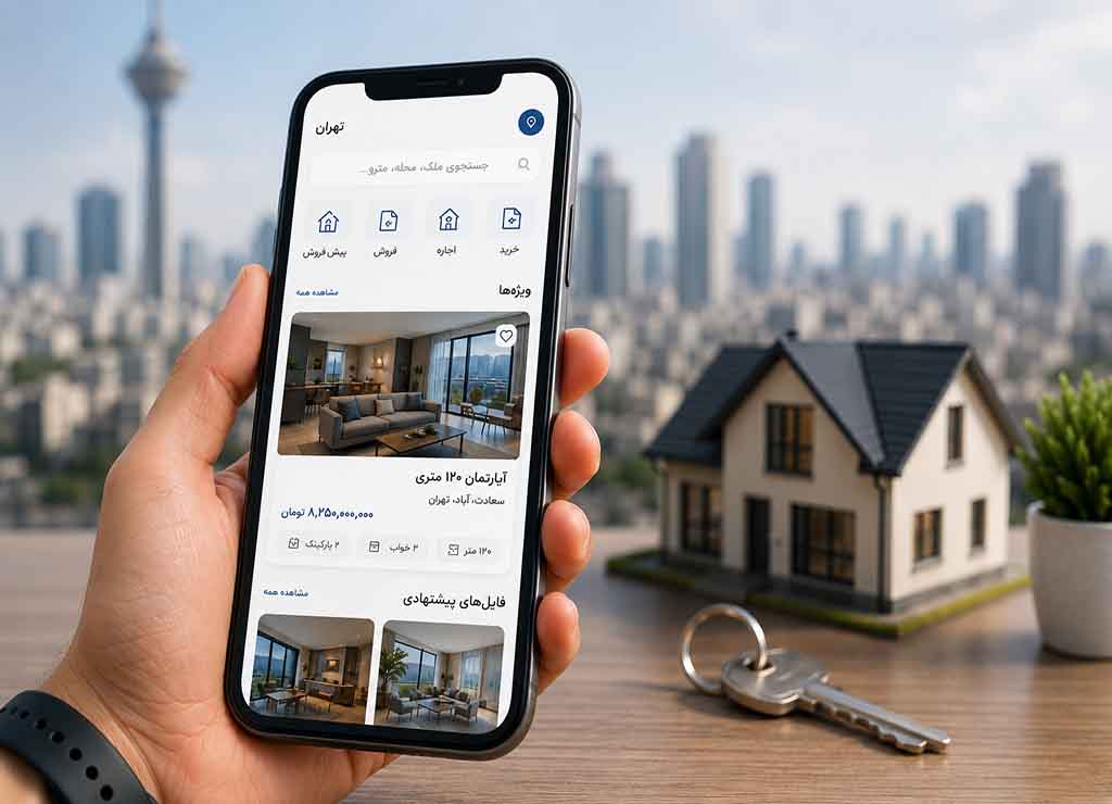 طراحی اپلیکیشن املاک | امکانات، هزینه و ساخت اپلیکیشن بنگاه املاک